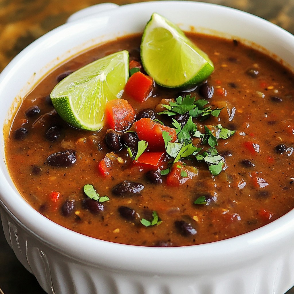 Savory Smoky Black Bean Soup Easy and Flavorful Meal