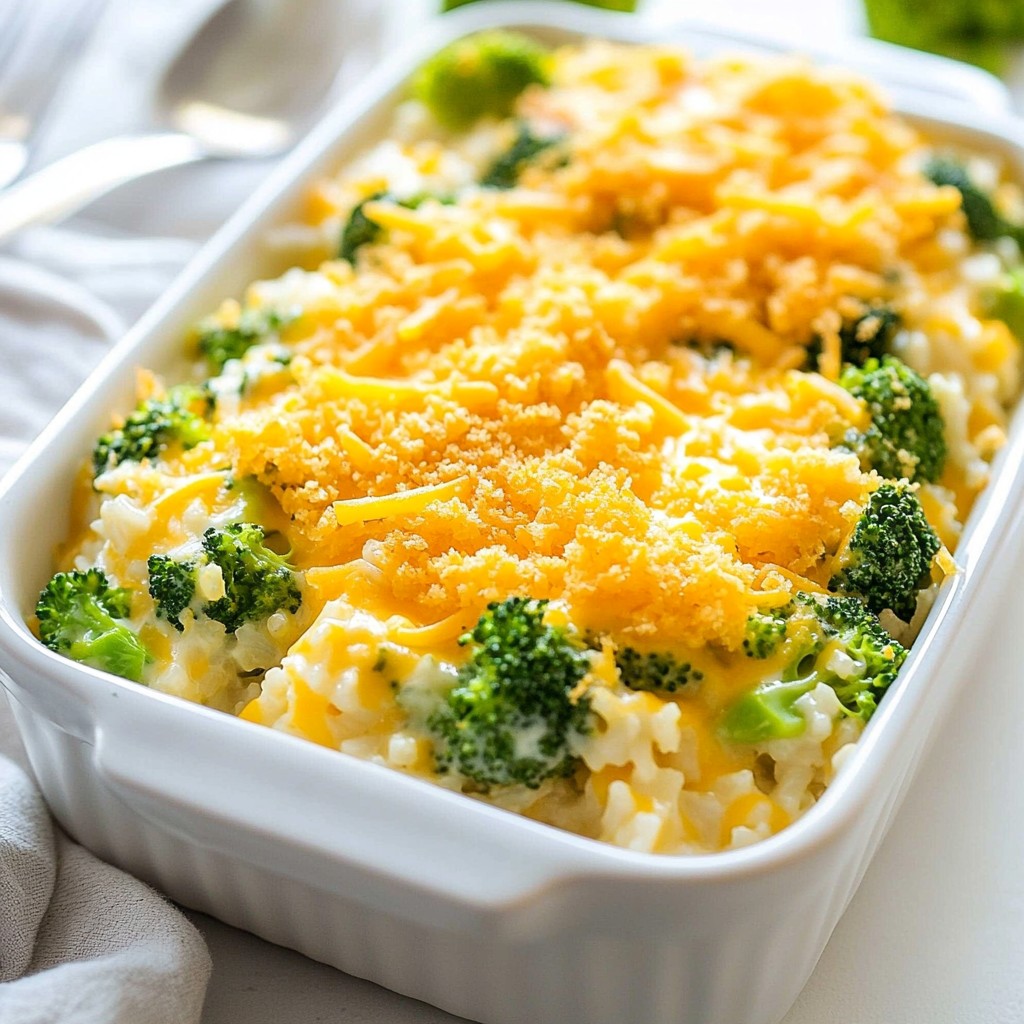 Cheesy Broccoli Rice Casserole Simple Comfort Dish
