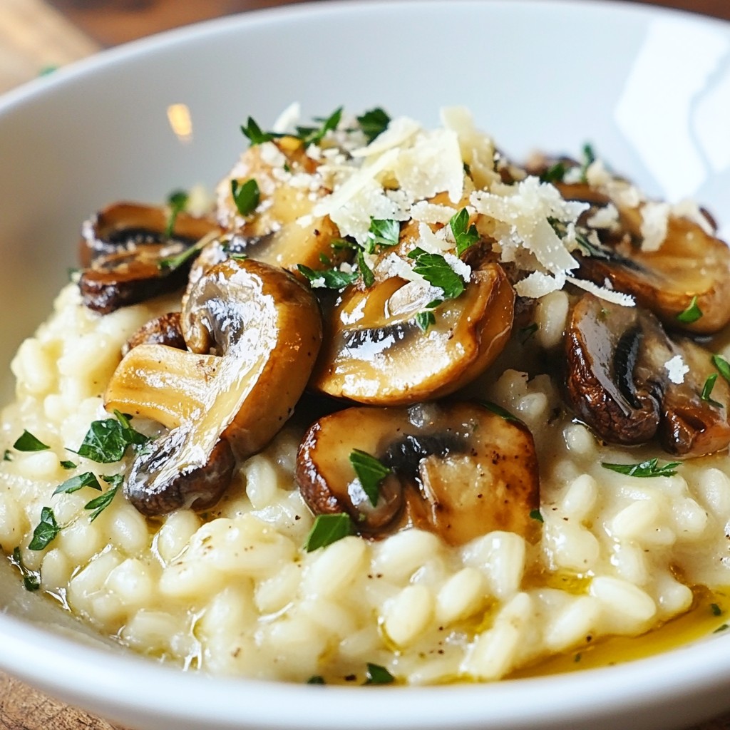 Creamy Mushroom Risotto Delightful Home-Cooked Meal
