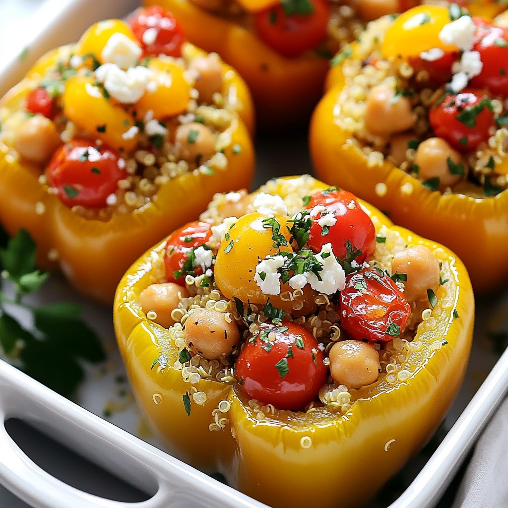 Mediterranean Quinoa Stuffed Peppers Flavor Boost