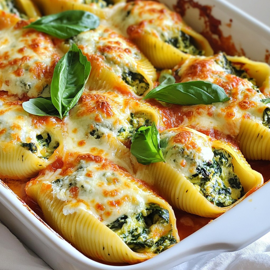 Savory Spinach Ricotta Stuffed Shells Easy Recipe