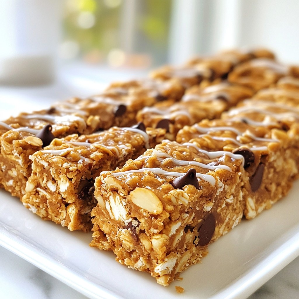 Peanut Butter Oatmeal Energy Bars Healthy Snack Option