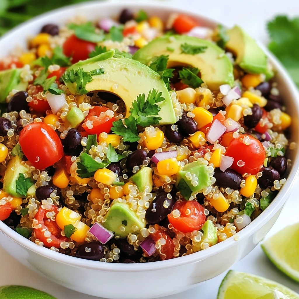 Savory Tex Mex Quinoa Salad Fresh and Flavorful Dish