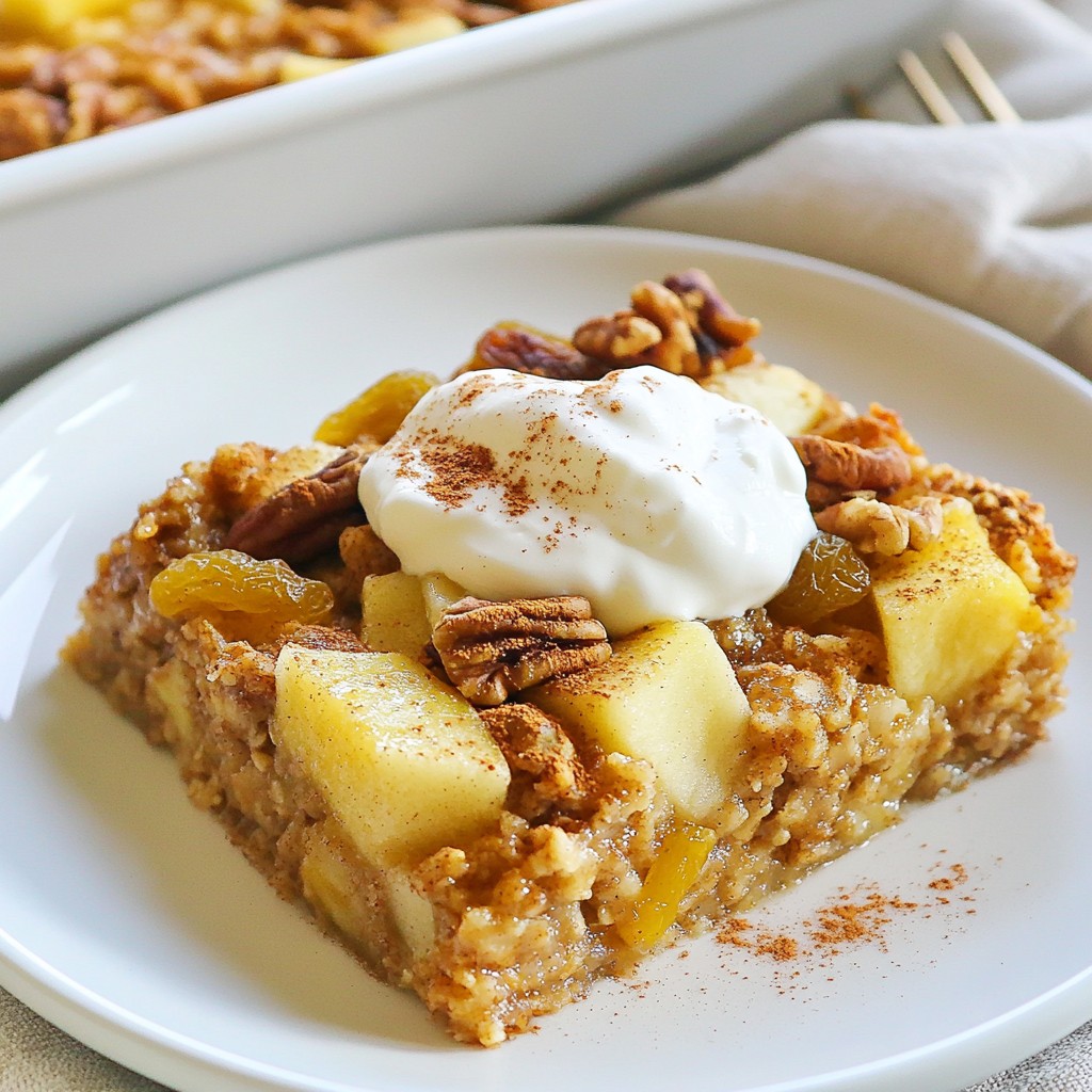Apple Cinnamon Baked Oatmeal Comforting and Simple Dish