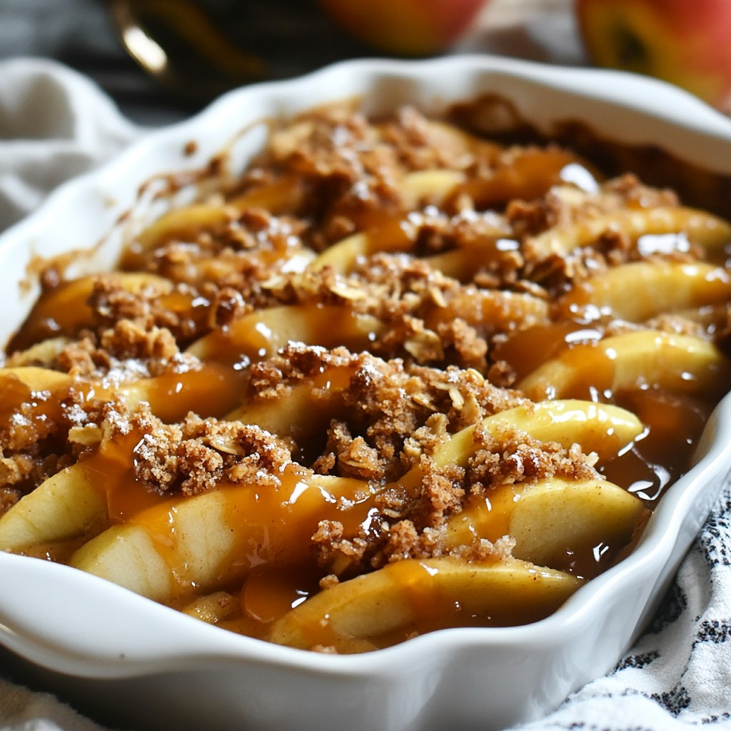 Salted Caramel Apple Crisp Irresistible Dessert Delight