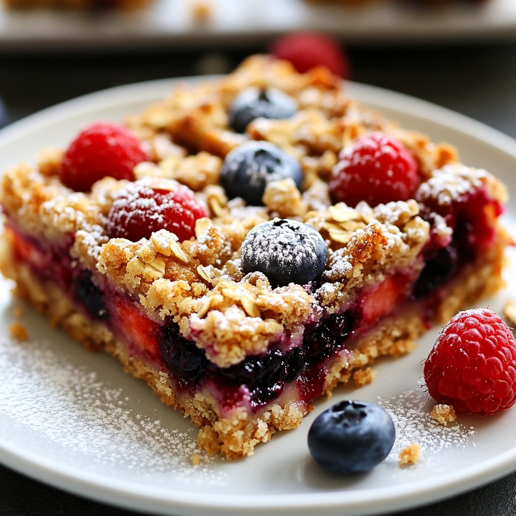 Triple Berry Crumble Bars Irresistible and Easy Treat