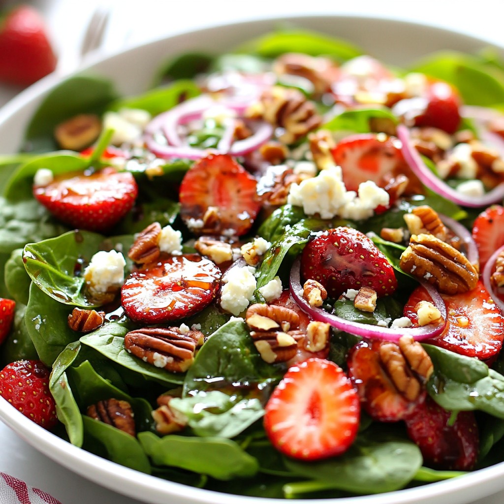 Strawberry Spinach Pecan Salad Fresh and Flavorful Dish