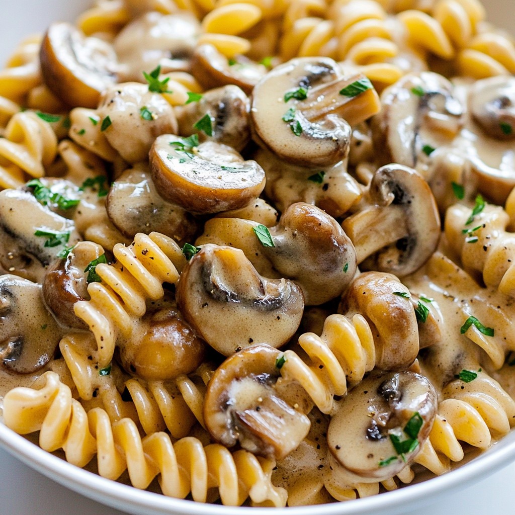Vegan Creamy Mushroom Stroganoff Tasty Dinner Recipe