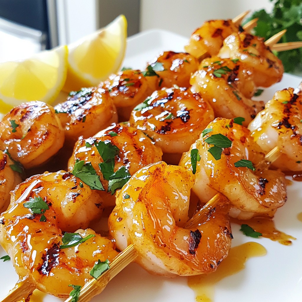 Honey Garlic Shrimp Skewers Easy Grilling Delight