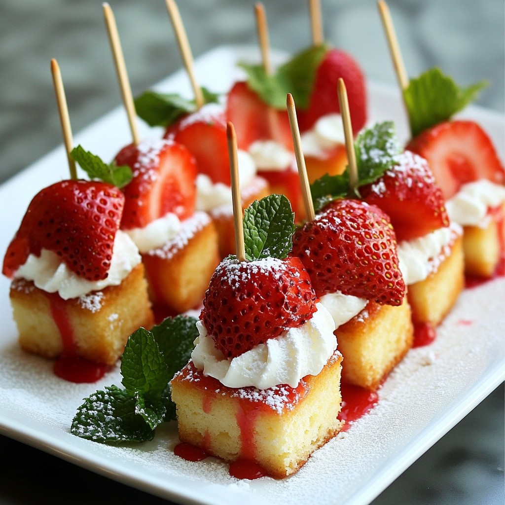 Strawberry Shortcake Kabobs Tasty Summer Treat