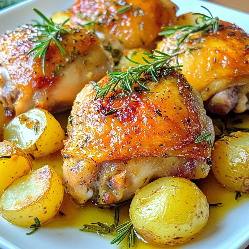 Herb Roasted Chicken and Potatoes Simple Dinner Recipe