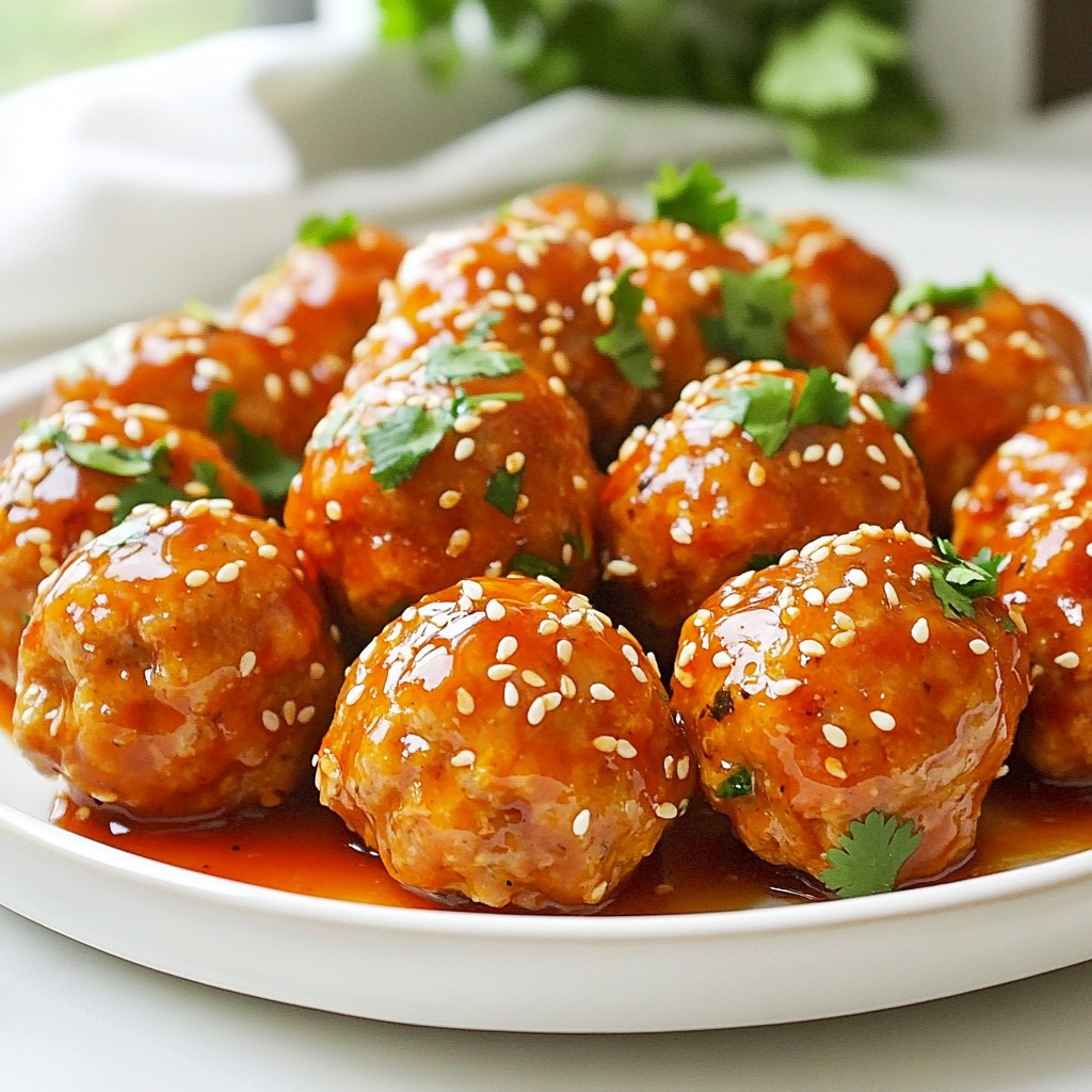 Sriracha Honey Chicken Meatballs Flavorful Dinner Delight