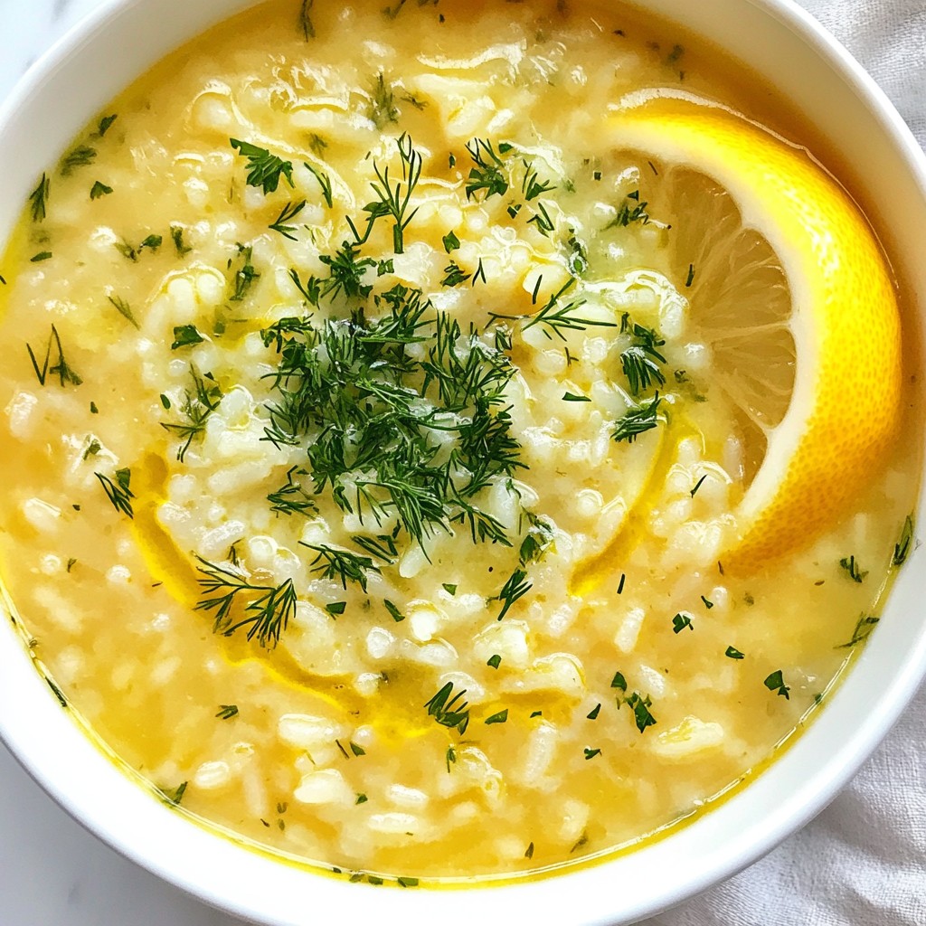Greek Lemon Rice Soup Flavorful Comfort in a Bowl