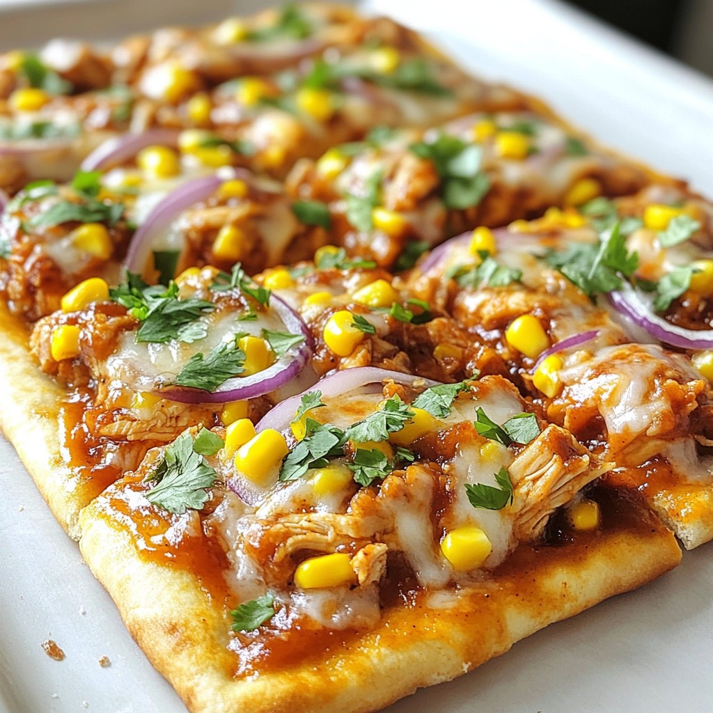 BBQ Chicken Flatbread Pizza Quick and Tasty Meal