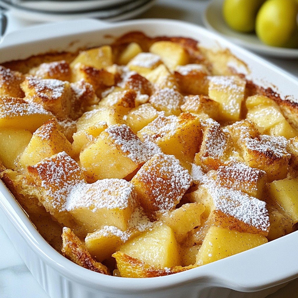 Savory Apple Cinnamon French Toast Casserole Delight