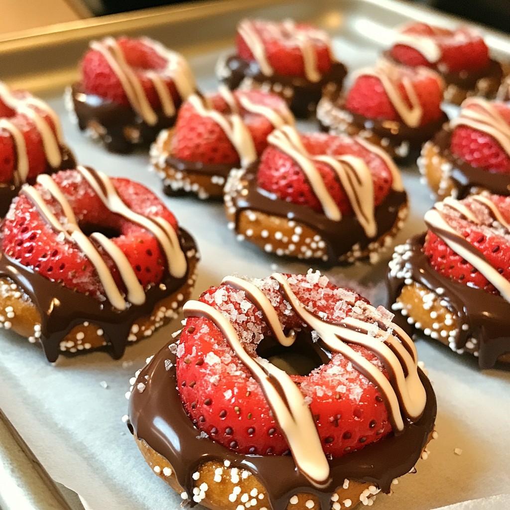 Chocolate Covered Strawberry Pretzels Tasty Delight