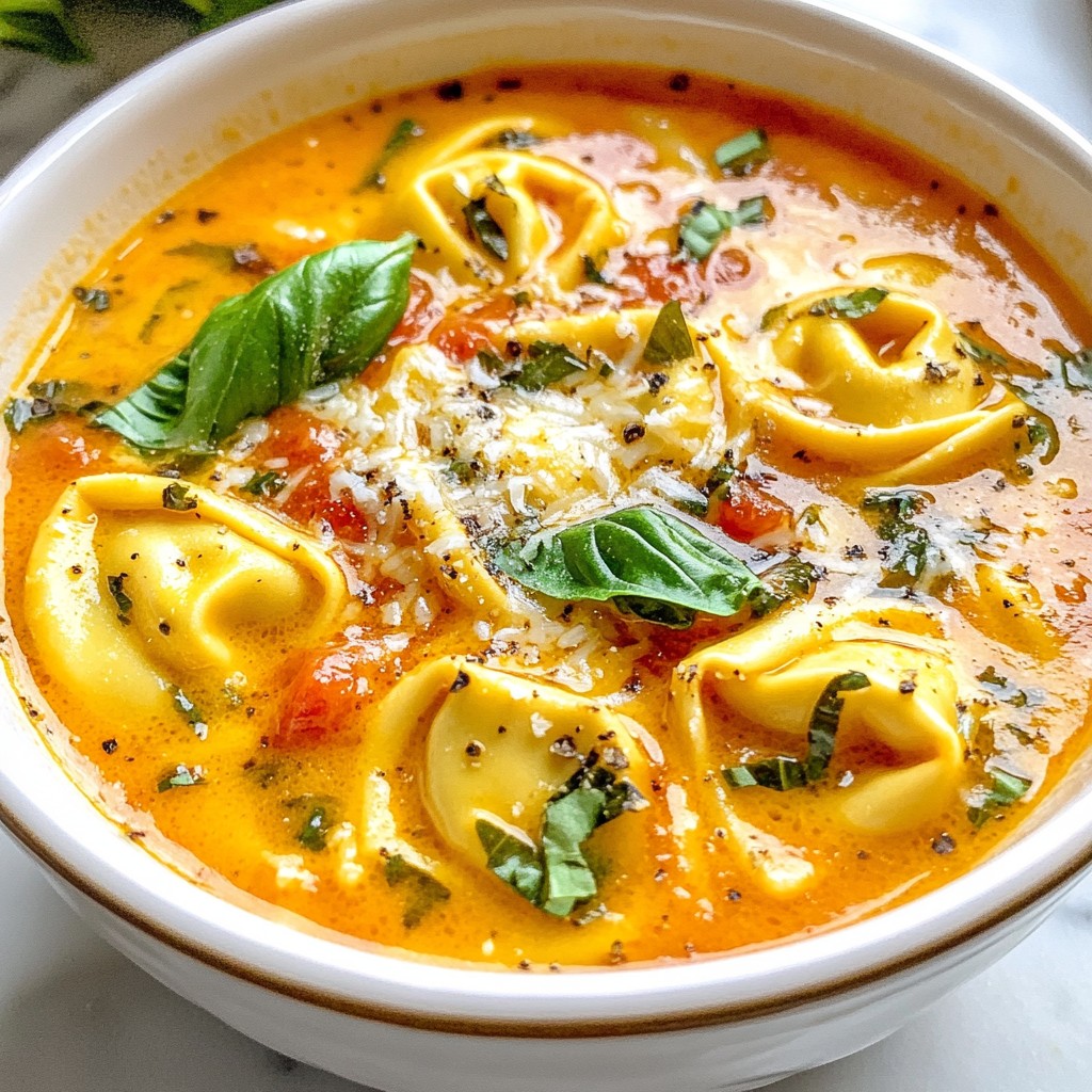 Creamy Tomato Basil Tortellini Soup Flavorful Delight