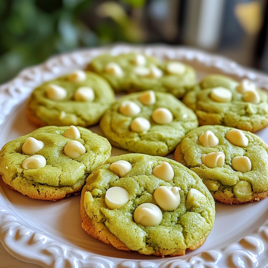 Matcha White Chocolate Cookies Chewy and Flavorful