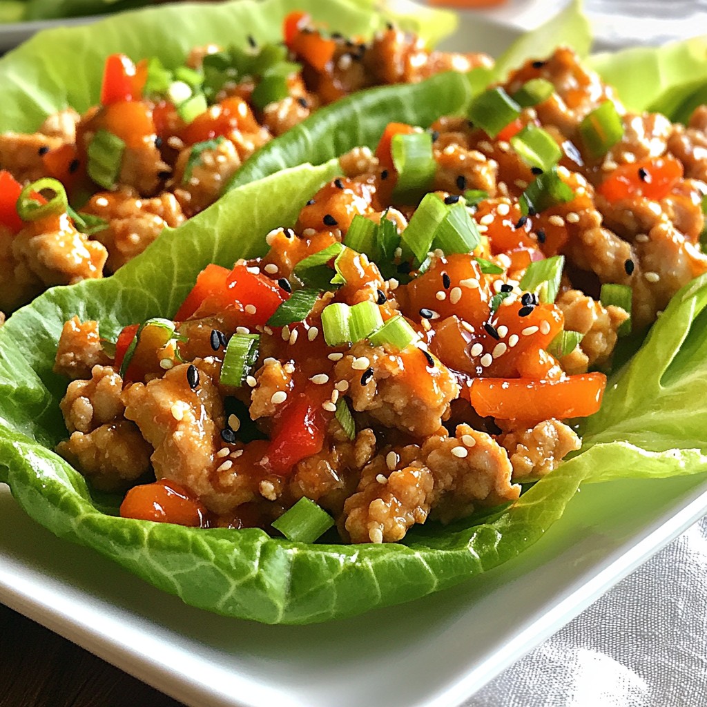 Sriracha Honey Chicken Lettuce Wraps Tasty Delight